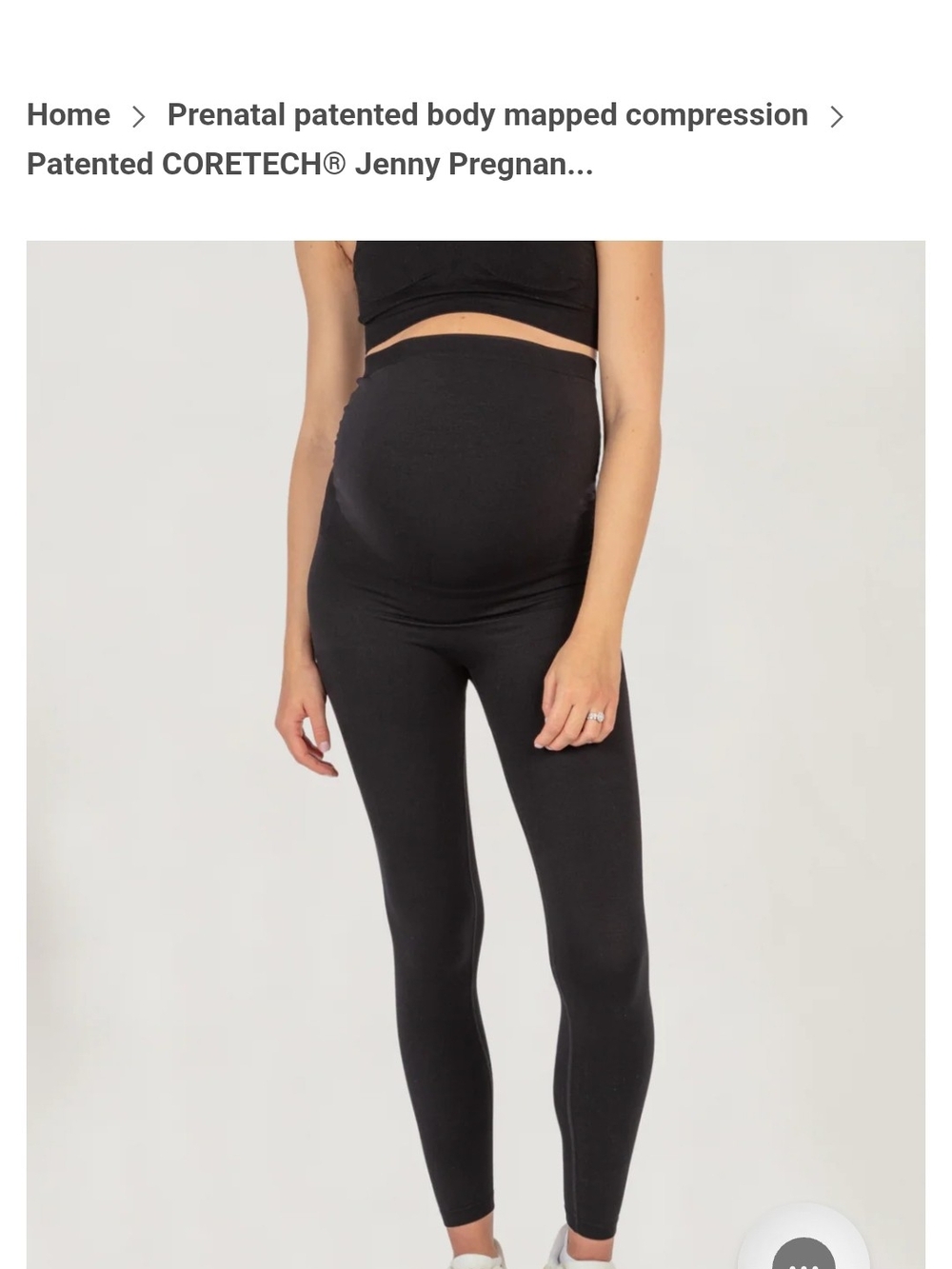 Supacore Prenatal Body-Mapped Compression Maternity Leggings — Black